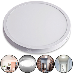 Plafon Redondo Sobrepor Frio Luminaria led 18Watts Branco Menor preço em Plafon Redondo Sobrepor Frio Luminaria led 18Watts Branco