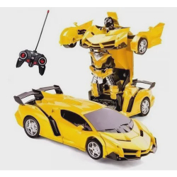 Carrinho De Controle Remoto Ferrari Que Vira Robô Transformers Amarelo Menor preço em Carrinho De Controle Remoto Ferrari Que Vira Robô Transformers Amarelo