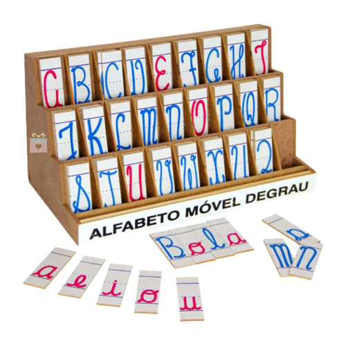 Alfabeto Movel Degrau M.d.f. 5 Jogos 130 Pçs - Alegria Brinquedos