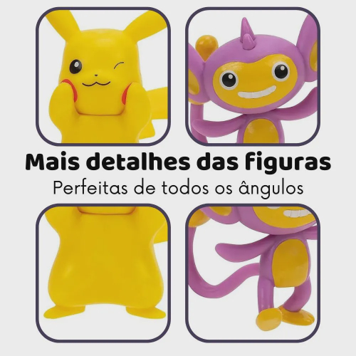 Pokémon Pikachu e Aipom Sunny Brinquedos - 2 Peças, Shopping