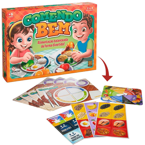 Comendo Bem - Grow - Jogo de Tabuleiro Infantil Educativo e Divertido Sobre  Nutrição Educação Alimentar 6 Anos 7 Anos