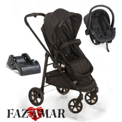 Kit Carrinho Galzerano Olympus Preto + Bebê Conforto + Base Para Carro Menor preço em Kit Carrinho Galzerano Olympus Preto + Bebê Conforto + Base Para Carro