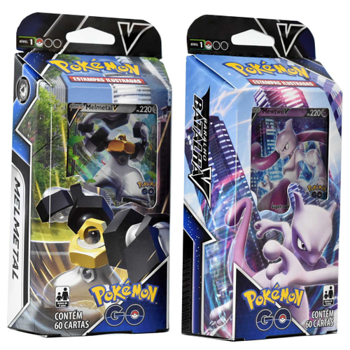 Deck Cartas Pokemon Go Batalha V Mewtwo E Melmetal em Promoção na Americanas