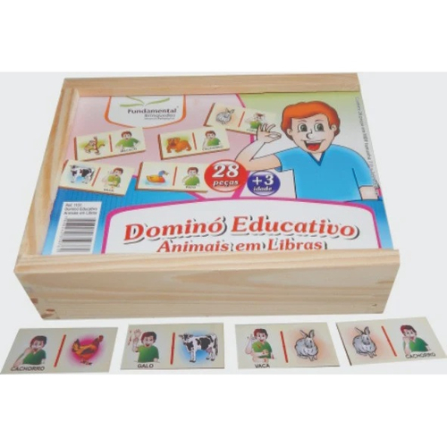 Jogo Educativo e Pedagógico Infantil Dominó de Metades 0010 no Shoptime