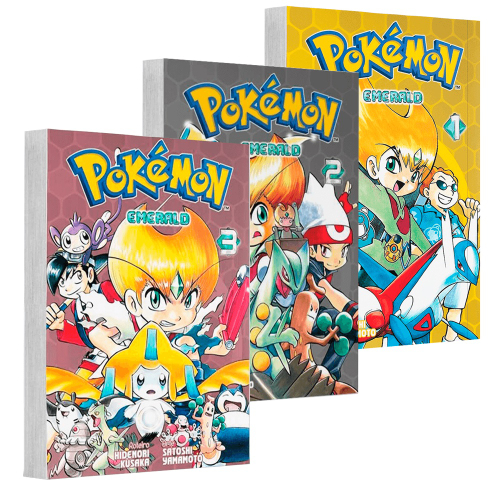 Mangá Pokémon Emerald Minissérie Completa Em 3 Volumes - Panini