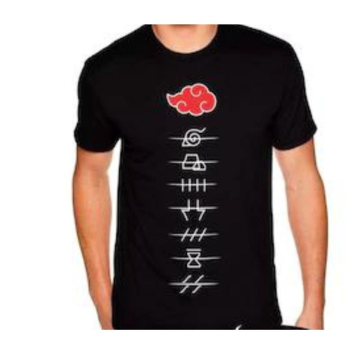 Camiseta Akatsuki Anime Naruto Unissex Algodão