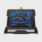 Base cooler para notebook até 17'' ergonômica com 6 fans LED azul 1500 rpm - AC282