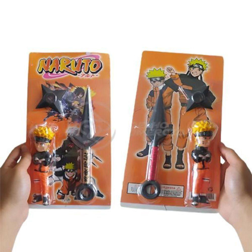 Kit Completo do Naruto Aldeia da Folha Vem Com Kunai Shuriken Bandana e Um  Boneco do Naruto no Shoptime