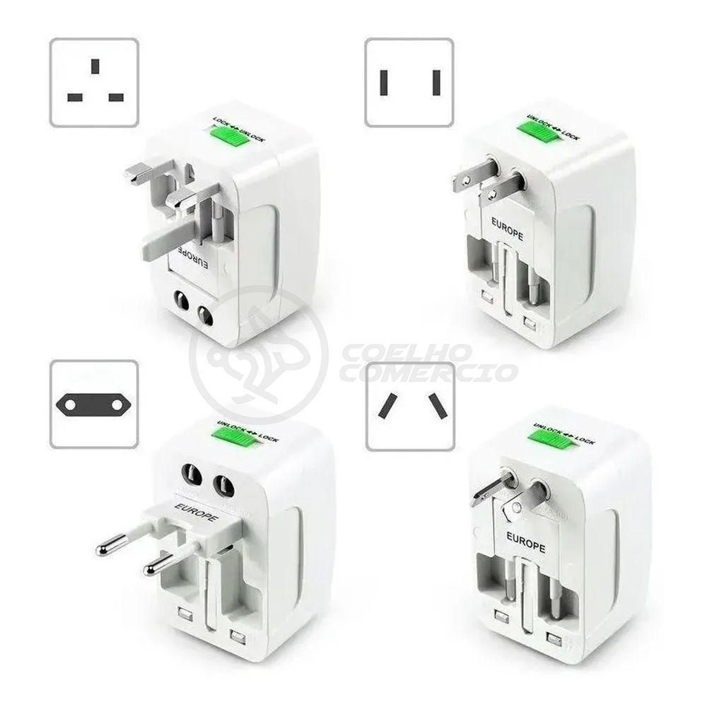 Adaptador Tomada Universal Padrão 150 Países Bivolt no Shoptime