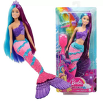 Barbie Sereia Morena com Cauda Azul - Mattel 