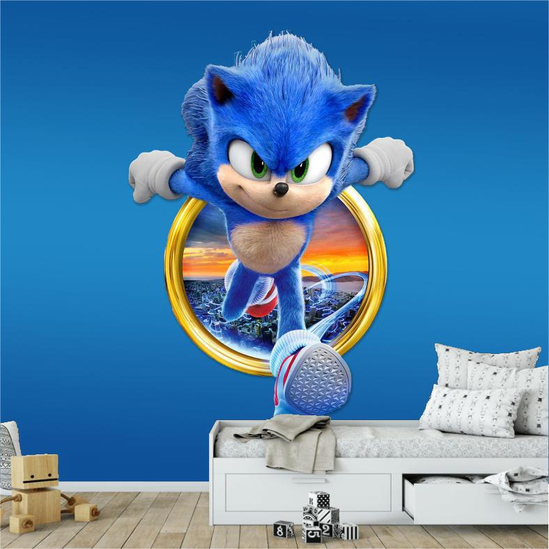 Adesivo Parede Decorativo Sonic