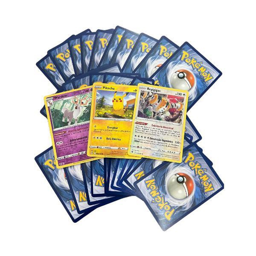 Cartas Pokémon Lote Pack 50 Cartas Sem repetir