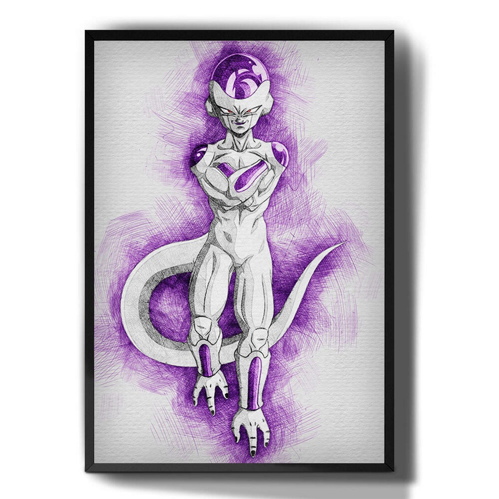 Quadro decorativo emoldurado Desenho Freeza Dragon Ball Anime para quarto  sala em Promoção na Americanas