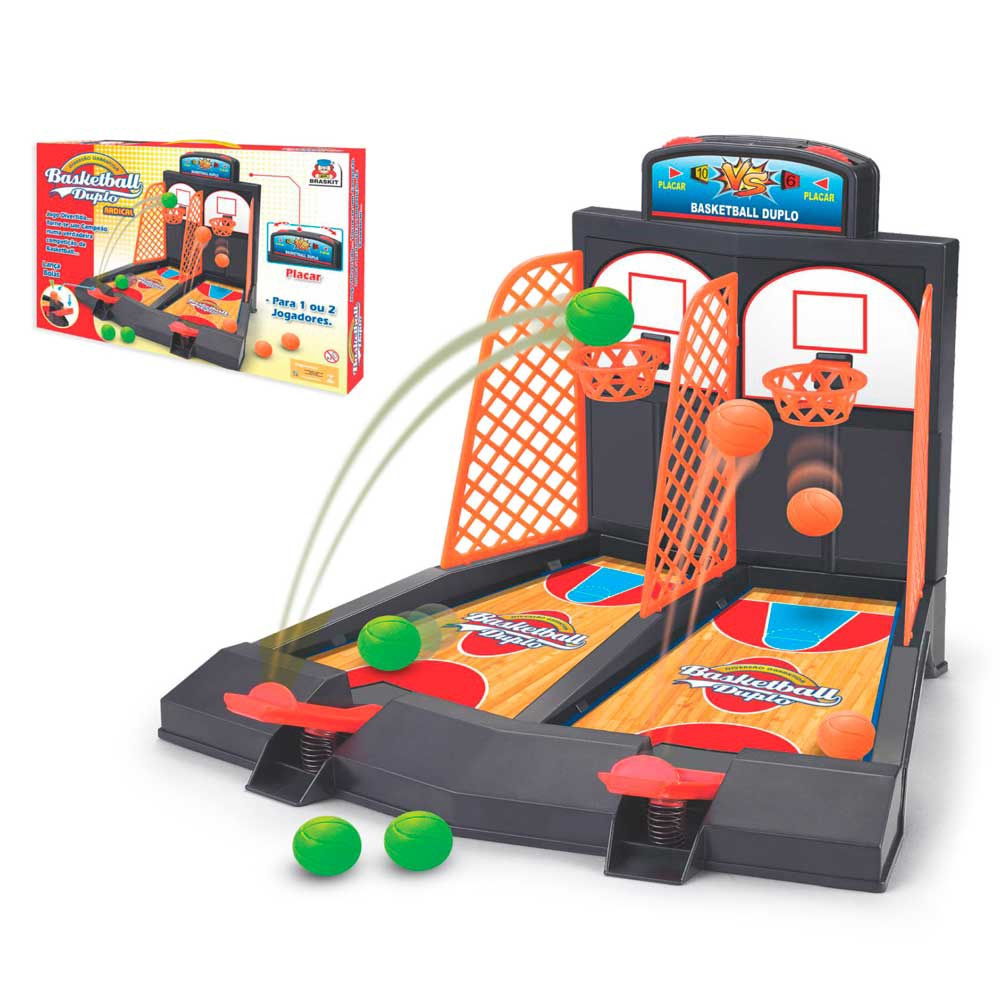 Jogo Basketball Duplo Braskit Basquete para 2 Jogadores com Placar