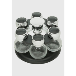 Conjunto 7pçs Para Tempero Preto Poli 17X11Cm Bon Gourmet Menor preço em Conjunto 7pçs Para Tempero Preto Poli 17X11Cm Bon Gourmet