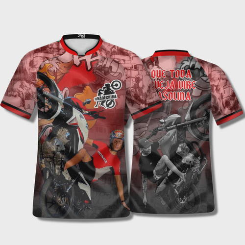 Camisas Camiseta Moto Favela Quebrada Grau Não É Crime