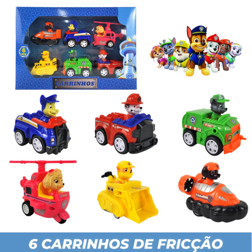 Kit 6 carrinhos patrulha canina em promoção