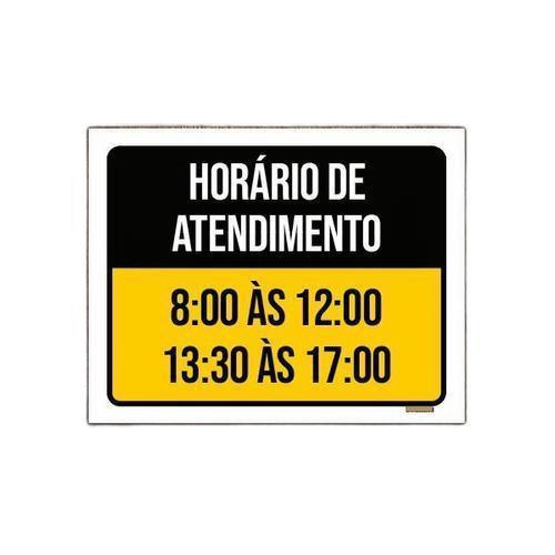 Kit 3 Placa Sinalização Horário Atendimento 8 As 12 Submarino