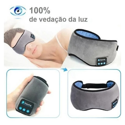 Tapa olho mascara dormir fone ouvido bluetooth confortavel