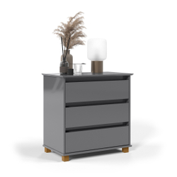 Mesa de cabeceira mini cômoda 3 gavetas cinza é boa?