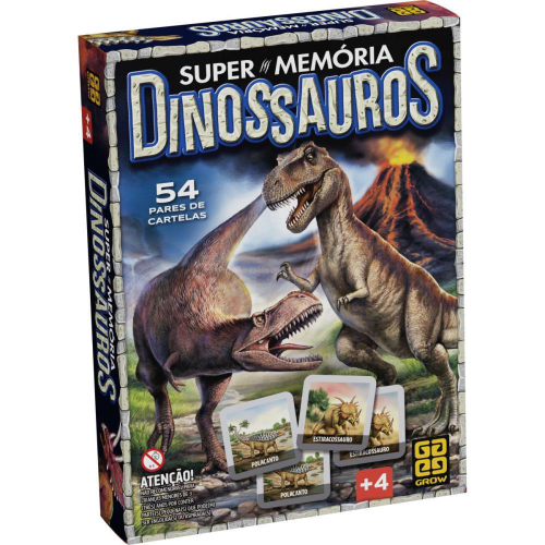 Jogo Da Memória Educativo Dinossauro Madeira 2396 Bcriança