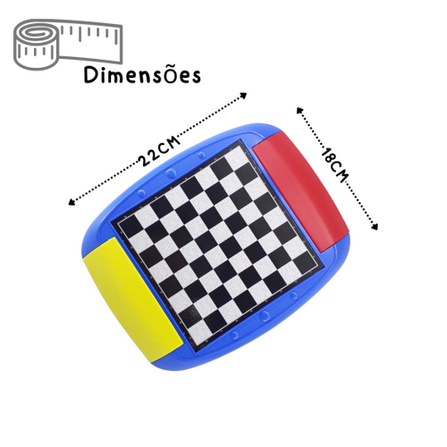 Jogos Clássicos Para Viagem 8 em 1 Ludo Dama Xadrez Serpente