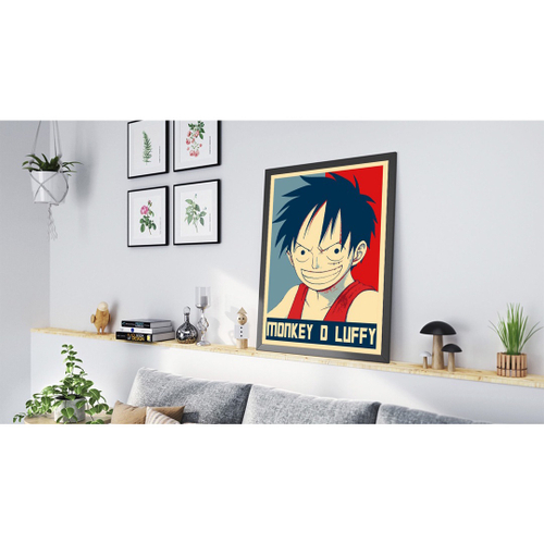 QUADRO ANIME MONKEY D LUFFY - ONE PIECE - TAMANHO 40X60