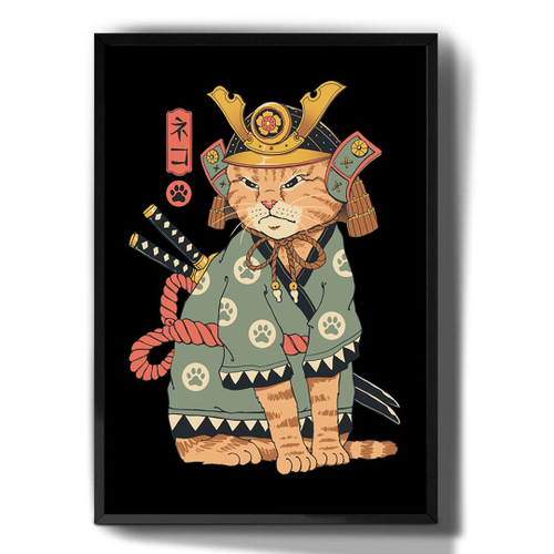 Quadro decorativo Gato Kawaii desenho Fofo Japones para sala quarto no  Shoptime