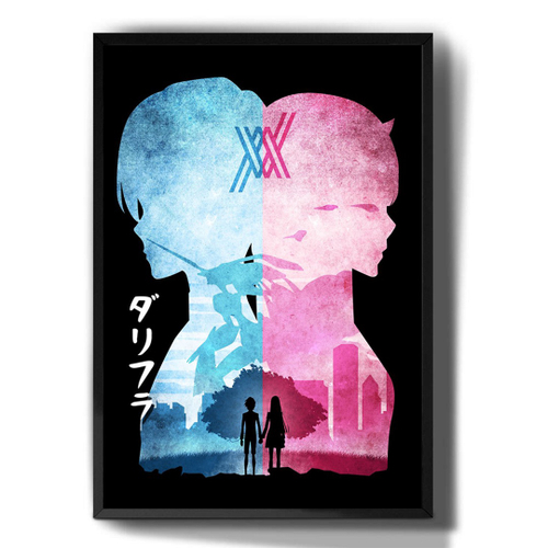 Quadro Decorativo Anime Darling In The Franxx Zero Two A3 em