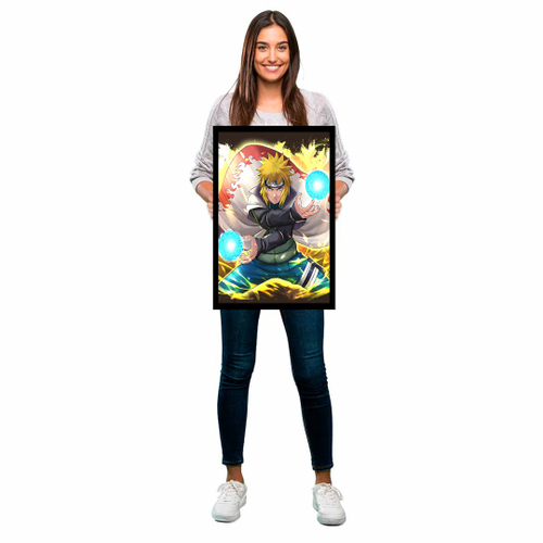 Quadro decorativo Emoldurado Minato Namikaze Rasengan Anime para sala  quarto em Promoção na Americanas