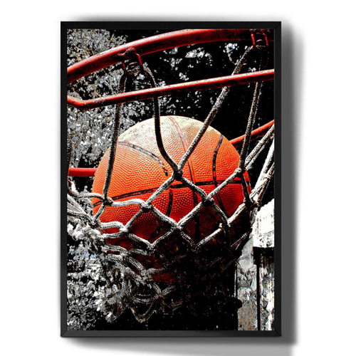 Quadro Decorativo Esporte Jogos Bola Cesta Basquete