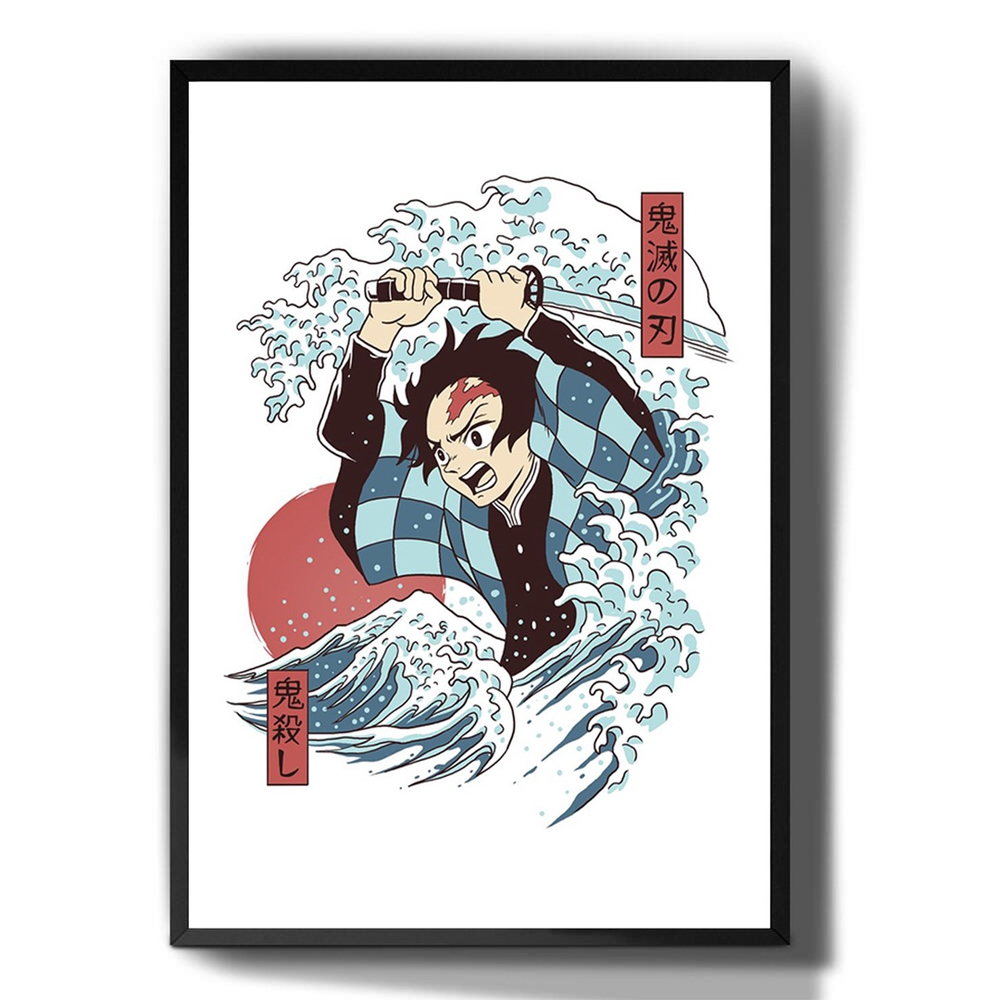 Quadro decoracao anime demon slayer