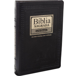 Bíblia Sagrada letra Gigante Compacta Preta Nobre Couro Sintético Palavras em Vermelho, Notas e Referências Almeida Revista e Corrigida é boa?