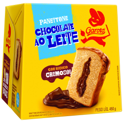 Panettone recheio cremoso chocolate ao leite garoto caixa 450G Menor preço em Panettone recheio cremoso chocolate ao leite garoto caixa 450G