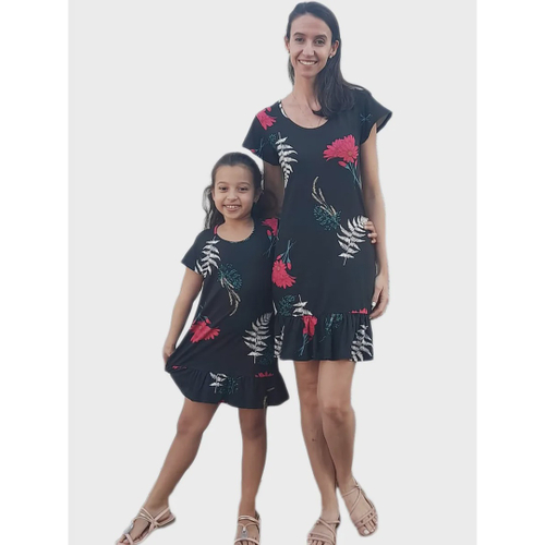 Vestido floral tal store mãe tal filha