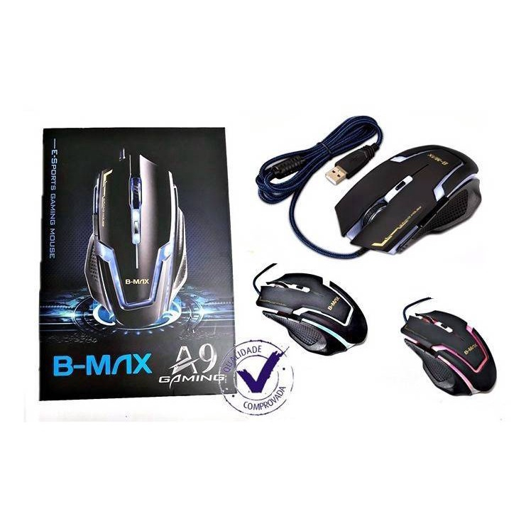 Mouse Gamer Rgb Gaming Pro 3200 Dpi 6 Botões Bmax A9 | Submarino