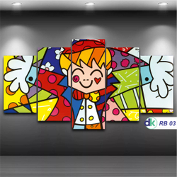Romero Brito - Quadro Mosaico 5 Peças 1,20x0,70cm - Rb 03 Menor preço em Romero Brito - Quadro Mosaico 5 Peças 1,20x0,70cm - Rb 03
