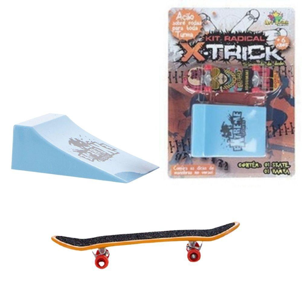 Brinquedo Skate De Dedo Com Rampa Obstáculo X-trick Artbrink