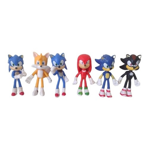 Kit 4 Bonecos Coleção Sonic E Amigos Brinquedo Filme - Araujo