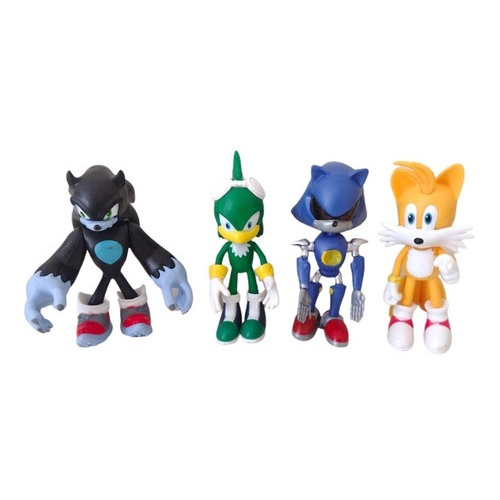 Kit 4 Bonecos Sonic E Amigos Brinquedo Filme Coleção