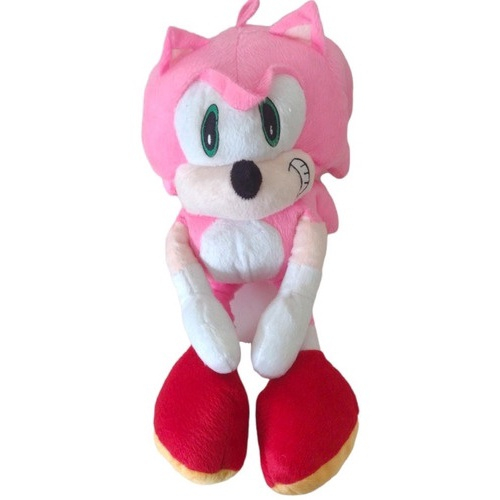 Boneco Pelúcia Sonic Knuckles Vermelho 35cm no Shoptime