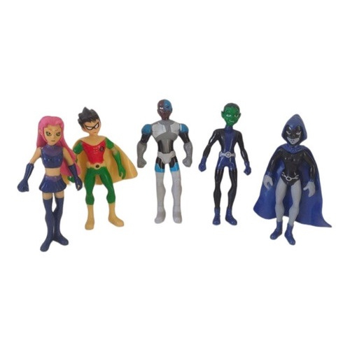 Bonecos Jovens Titãs Teen Titans Robin Mutano Cyborg Ravena no Shoptime