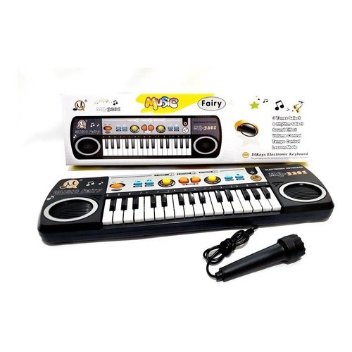 Teclado Infantil Musical 32 Teclas Keys Com Microfone Piano na