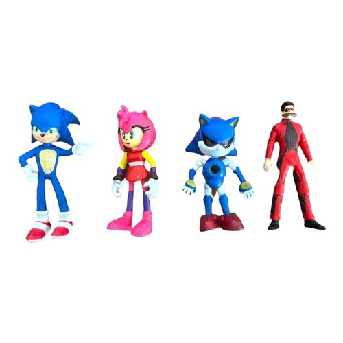 Kit brinquedos sonic com 8 personagens. no Shoptime