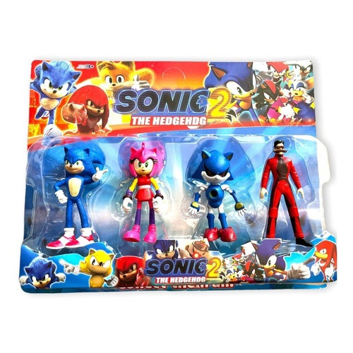 Kit brinquedos sonic com 8 personagens. no Shoptime