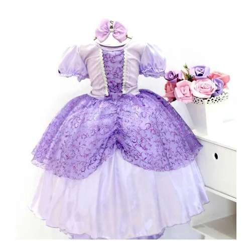 Vestido infantil princesa sofia tema aniversario 1 ao em Promoção na  Americanas