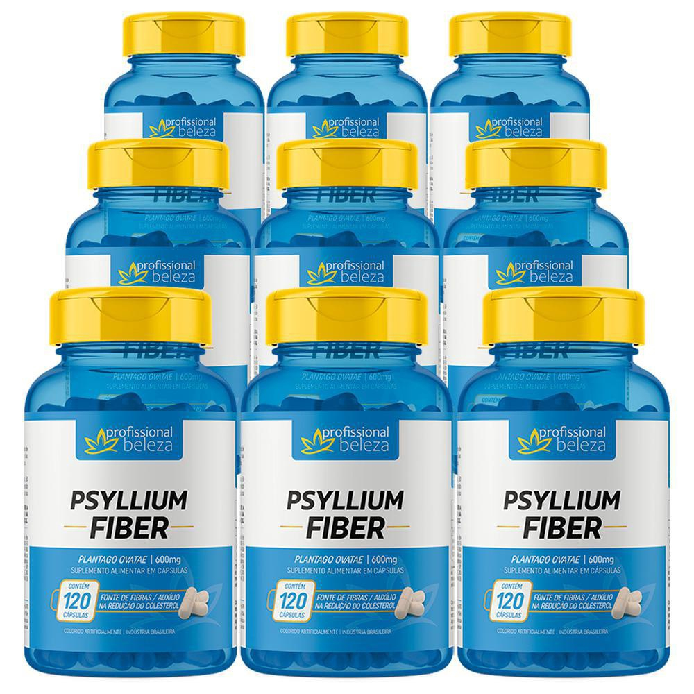 Psyllium Fiber 600Mg Pb 120 Cápsulas 09 Unidades | Submarino