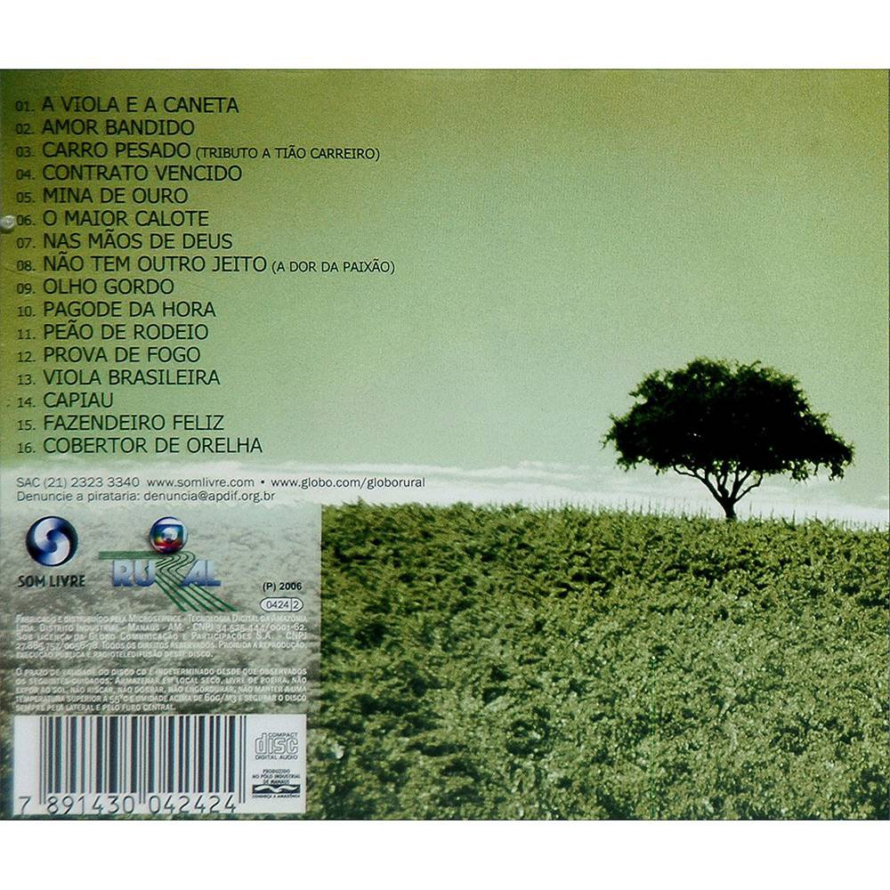 Globo Rural - João Mulato e Pardinho - cd em Promoção na Americanas