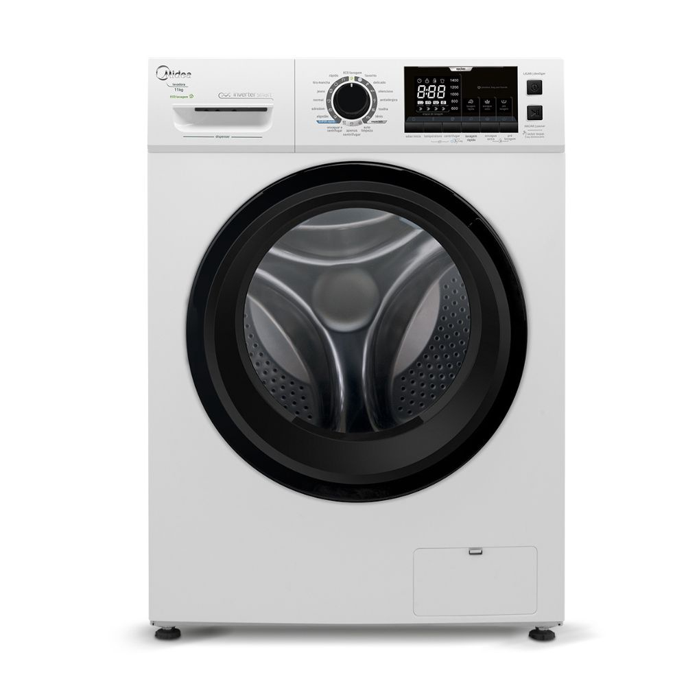 Lavadora de roupas Storm Wash Midea 11kg Inverter Tambor 4D