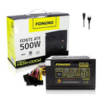 Fonte de Alimentação atx 500w Real pc Gamer Foneng HDW-0002